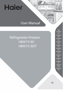 Handleiding Haier HBW7518C Koel-vries combinatie