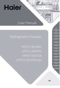 Manuale Haier HFR3718ENGB Frigorifero-congelatore
