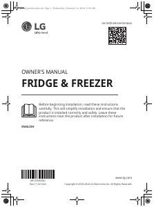 Manual LG GBV7280AEV Fridge-Freezer