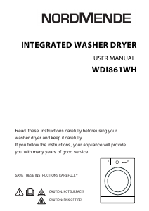 Handleiding Nordmende WDI861WH Was-droog combinatie