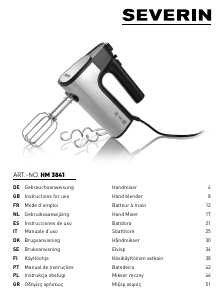 Instrukcja Severin HM 3841 Mikser ręczny