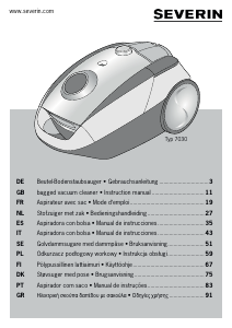 Manual de uso Severin BC 7030 Aspirador