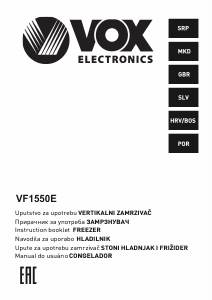 Priročnik Vox VF1550E Zamrzovalnik