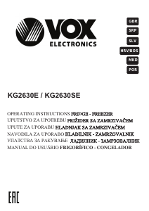 Manual Vox KG2630E Frigorífico combinado