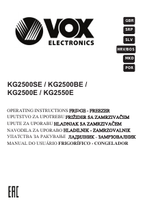 Handleiding Vox KG2500SE Koel-vries combinatie