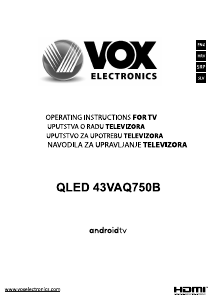 Handleiding Vox 43VAQ750B LED televisie