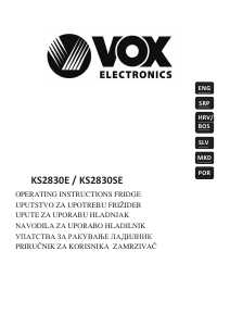 Manual Vox KS2830E Refrigerator