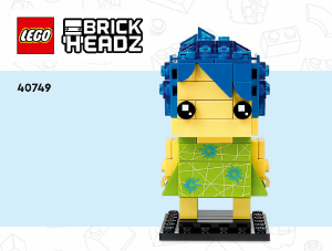 Manual Lego set 40749 Brickheadz Joy, Sadness & Anxiety