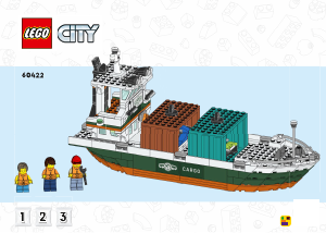 Manual Lego set 60422 City Seaside harbor with cargo ship