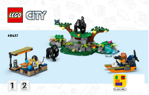Manual Lego set 60437 City Jungle explorer helicopter at base camp