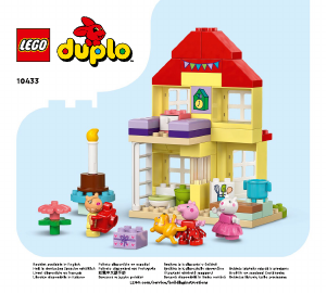 Manual Lego set 10433 Duplo Peppa Pig - Birthday house
