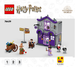 Kullanım kılavuzu Lego set 76439 Harry Potter Ollivanders ve Madam Malkinin Cübbe Dükkanı