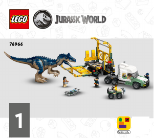 Manual Lego set 76966 Jurassic World Dinosaur missions - Allosaurus transport truck