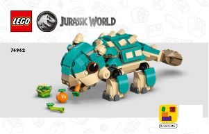 Manual Lego set 76962 Jurassic World Baby Bumpy - Ankylosaurus
