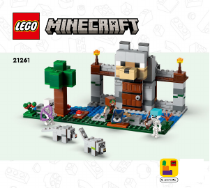 Manuál Lego set 21261 Minecraft Vlčí pevnost