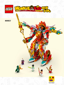 Manual Lego set 80057 Monkie Kid Nezhas ring of fire mech