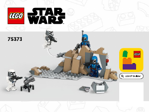 Brugsanvisning Lego set 75373 Star Wars Battle Pack med bagholdet på Mandalore