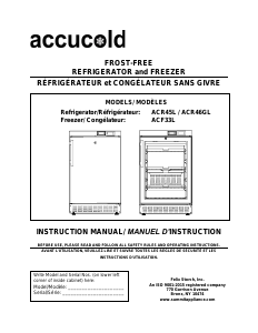 Handleiding Accucold ACR45LCAL Koelkast