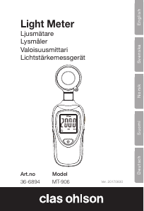 Handleiding Clas Ohlson MT-906 Lichtmeter