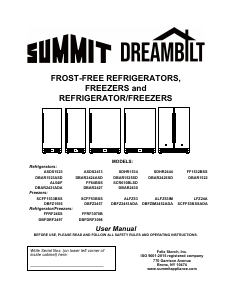 Manual Summit ALFZ53IF Freezer