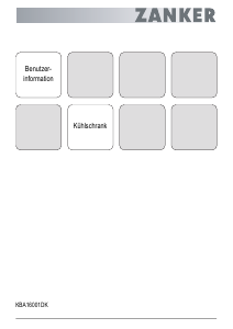 Bedienungsanleitung Zanker KBA16001DK Kühlschrank