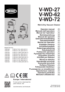 Mode d’emploi Tennant V-WD-27 Aspirateur