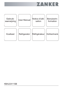 Bruksanvisning Zanker KBA22411SB Kylskåp