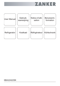 Bedienungsanleitung Zanker KBA22422SK Kühlschrank