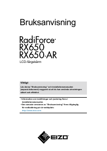 Bruksanvisning Eizo RadiForce RX650-AR LCD skärm