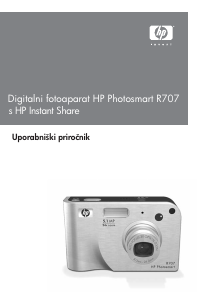 Priročnik HP Photosmart R707 Digitalni fotoaparat