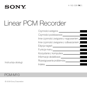Instrukcja Sony PCM-M10 Dyktafon