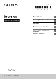 Handleiding Sony Bravia KD-60X6700E LCD televisie