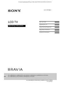 Manual Sony Bravia KLV-32CX350 LCD Television