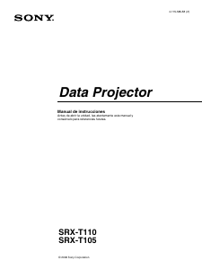 Manual de uso Sony SRX-T105 Proyector