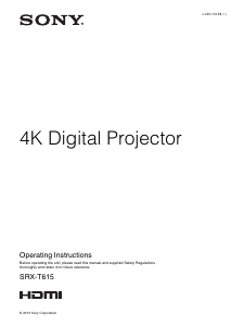 Handleiding Sony SRX-T615 Beamer