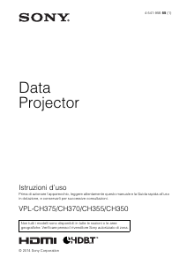Manuale Sony VPL-CH350 Proiettore