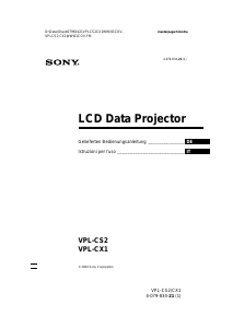 Manuale Sony VPL-CS2 Proiettore