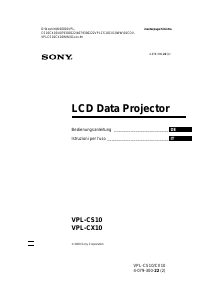 Bedienungsanleitung Sony VPL-CX10 Projektor
