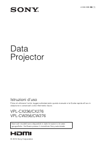 Manuale Sony VPL-CX276 Proiettore