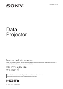 Manual de uso Sony VPL-DX126 Proyector