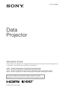 Manuale Sony VPL-EW455 Proiettore