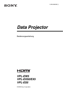 Bedienungsanleitung Sony VPL-EX50 Projektor