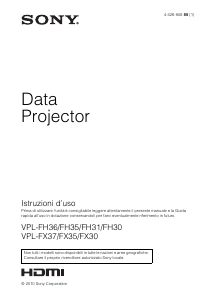 Manuale Sony VPL-FH30 Proiettore