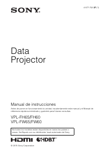 Manual de uso Sony VPL-FH65 Proyector