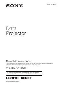 Manual de uso Sony VPL-FHZ70 Proyector