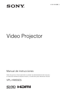 Manual de uso Sony VPL-HW55ES Proyector