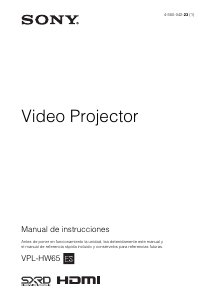 Manual de uso Sony VPL-HW65 Proyector