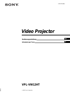 Bedienungsanleitung Sony VPL-VW12HT Projektor