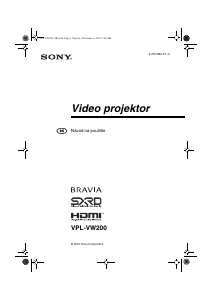 Návod Sony VPL-VW200 Projektor