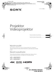 Manuál Sony VPL-VW290ES Projektor